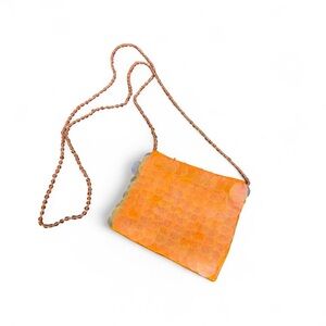 Moyna Orange Beaded and Sequined Micro Purse
